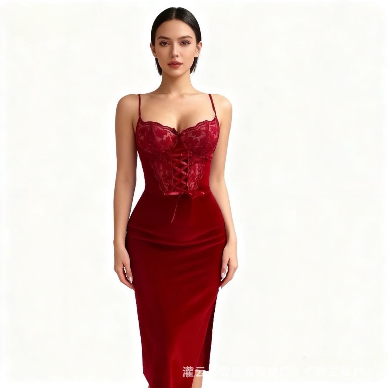 Sexy Mesh Sheer Bodycon Dress - Seksowna sukienka midi z koronkowym gorsetem,