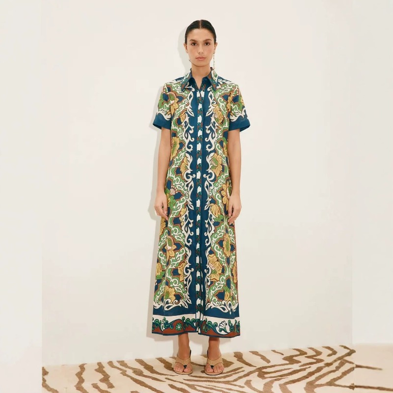 Casual Loose Linen Shirt Dress - Jesień 2026 Nowa Oryginalna Modna Damska