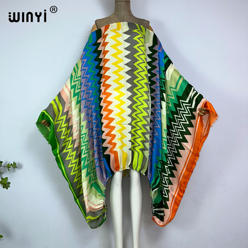 Boho Summer Beach Maxi Dress - WINYI Damskie Seksowne Sukienki Maxi z