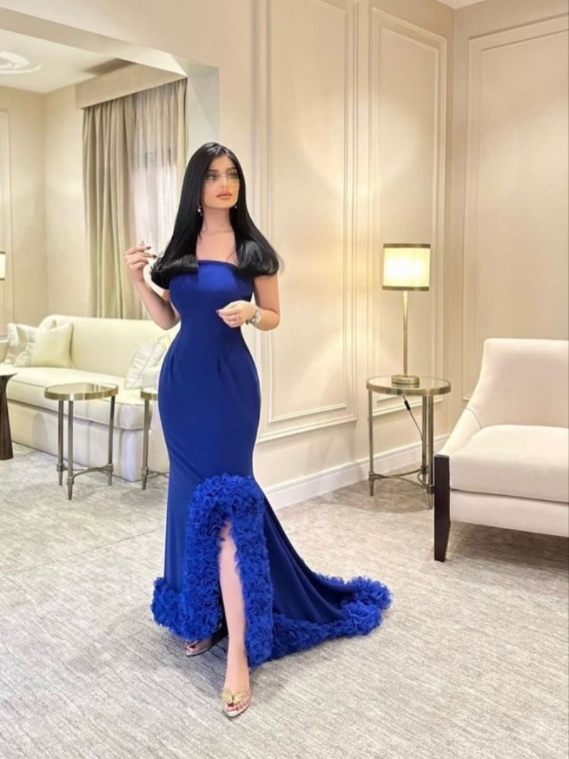 Elegant Satin Evening Gown Split - Suknie wieczorowe na zamówienie, luksusowe, eleganckie,