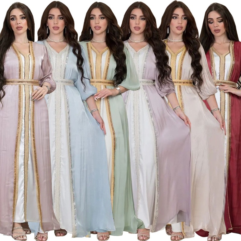 Dresses - Sukienka z cekinami w kolorze lawendowym,