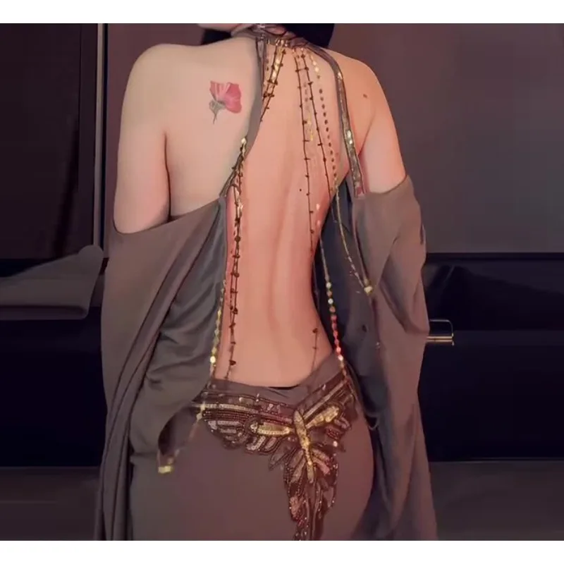 Europejskie Amerykańskie Gorąc – Y2K Backless Halter Mini Dress recenzja i cena