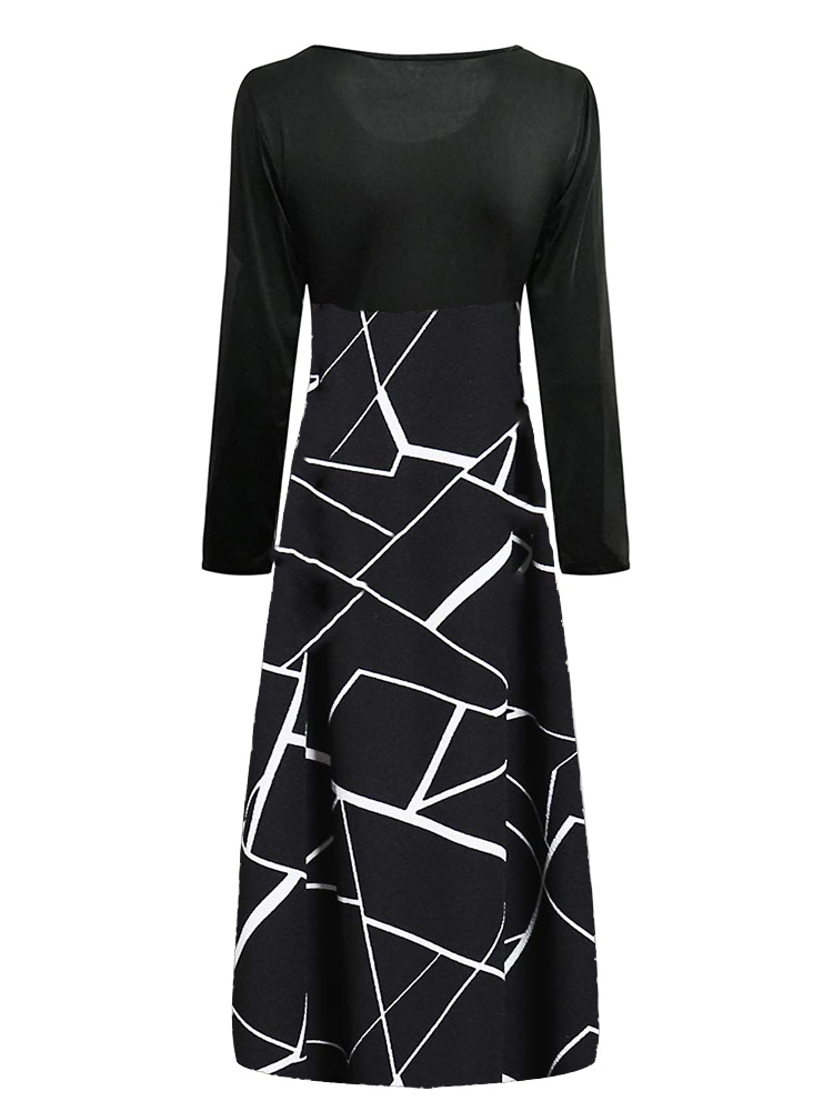Elegancka czarno-biała sukienk – French Vintage Floral Midi Dress recenzja i cena