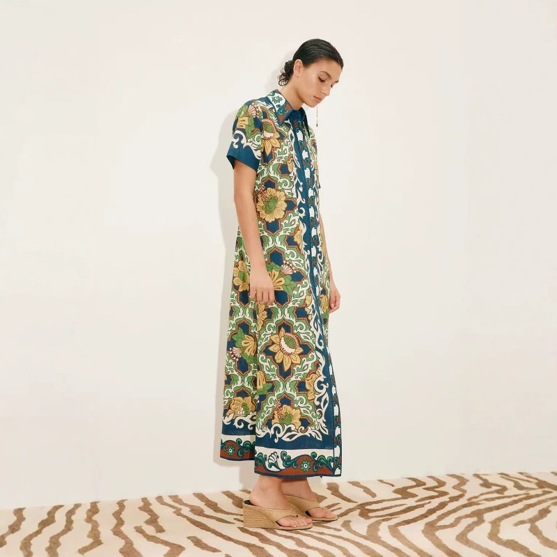 Jesień 2026 Nowa Oryginalna Mo – Casual Loose Linen Shirt Dress recenzja i cena