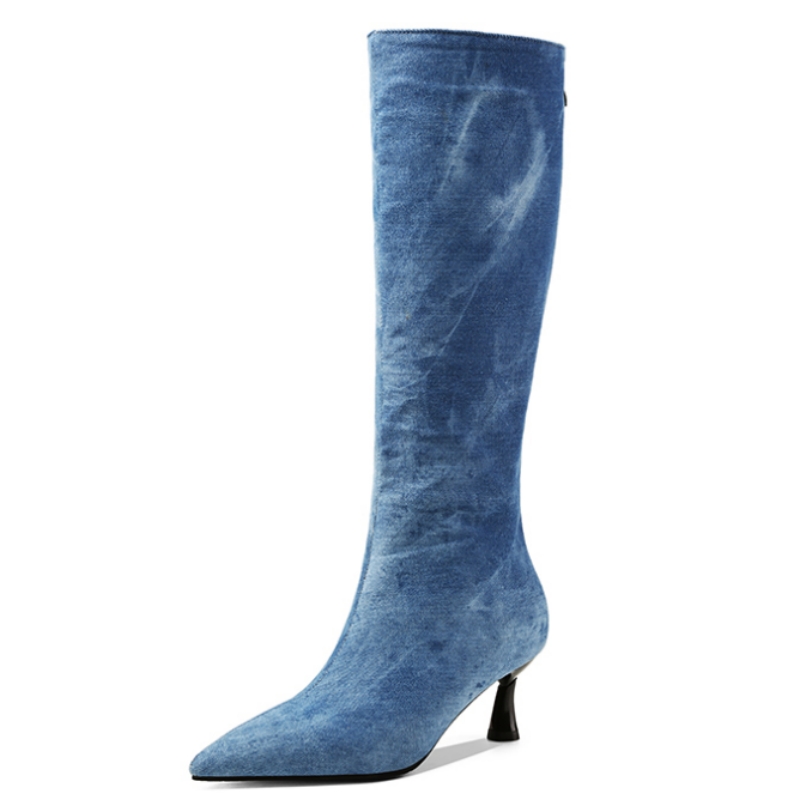 Blue Jeans Knee High Boots Wom – Jeans recenzja i cena