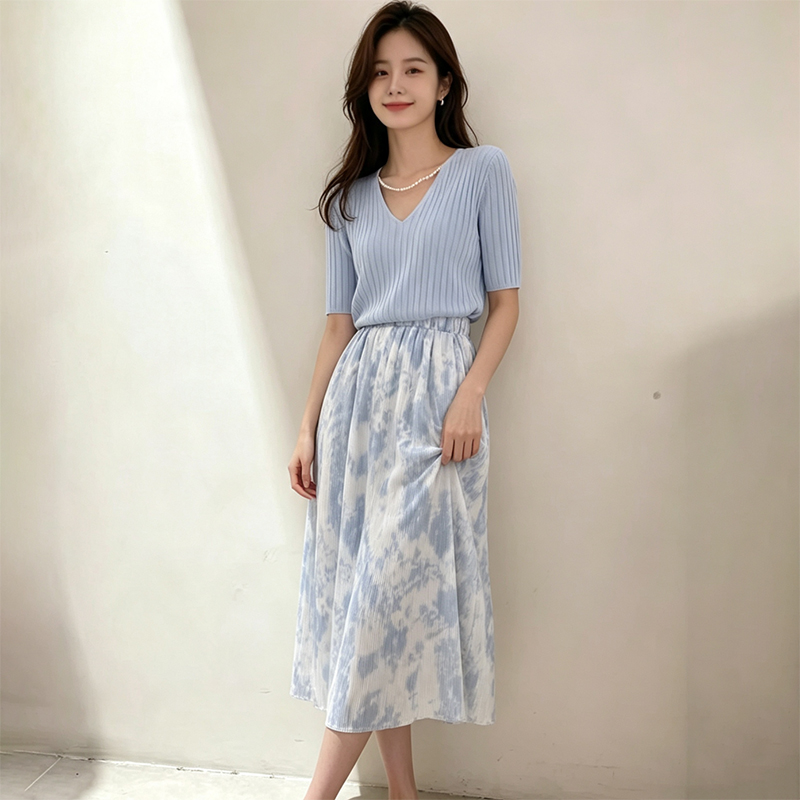 Letnie komplety damskie 2026:  – Korean Style A Line Shirt Dress recenzja i cena