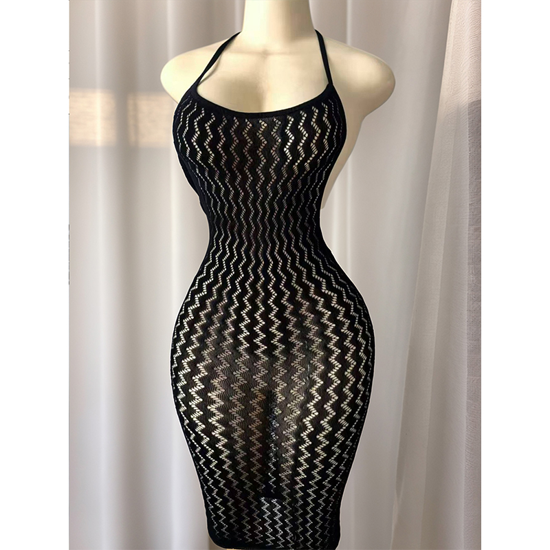 Sukienka plażowa z siateczki,  – Sexy Mesh Sheer Bodycon Dress recenzja i cena