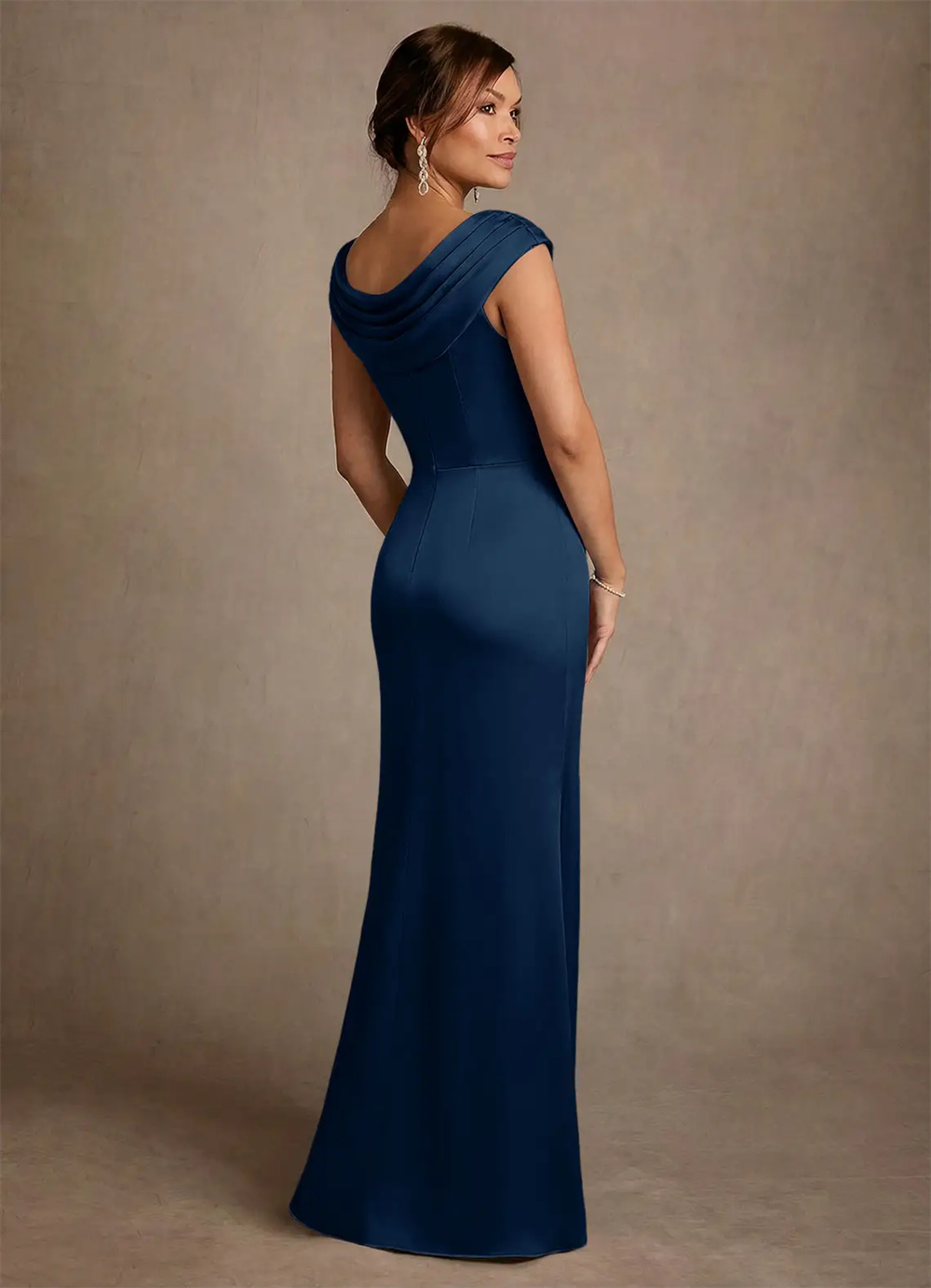 Sukienka dla Matki Panny Młode – Elegant Satin Evening Gown Split recenzja i cena