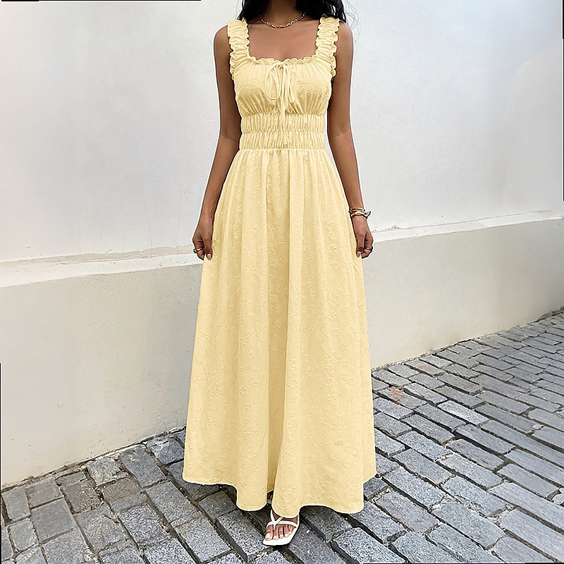 Letnia sukienka bez rękawów z  – Boho Summer Beach Maxi Dress recenzja i cena
