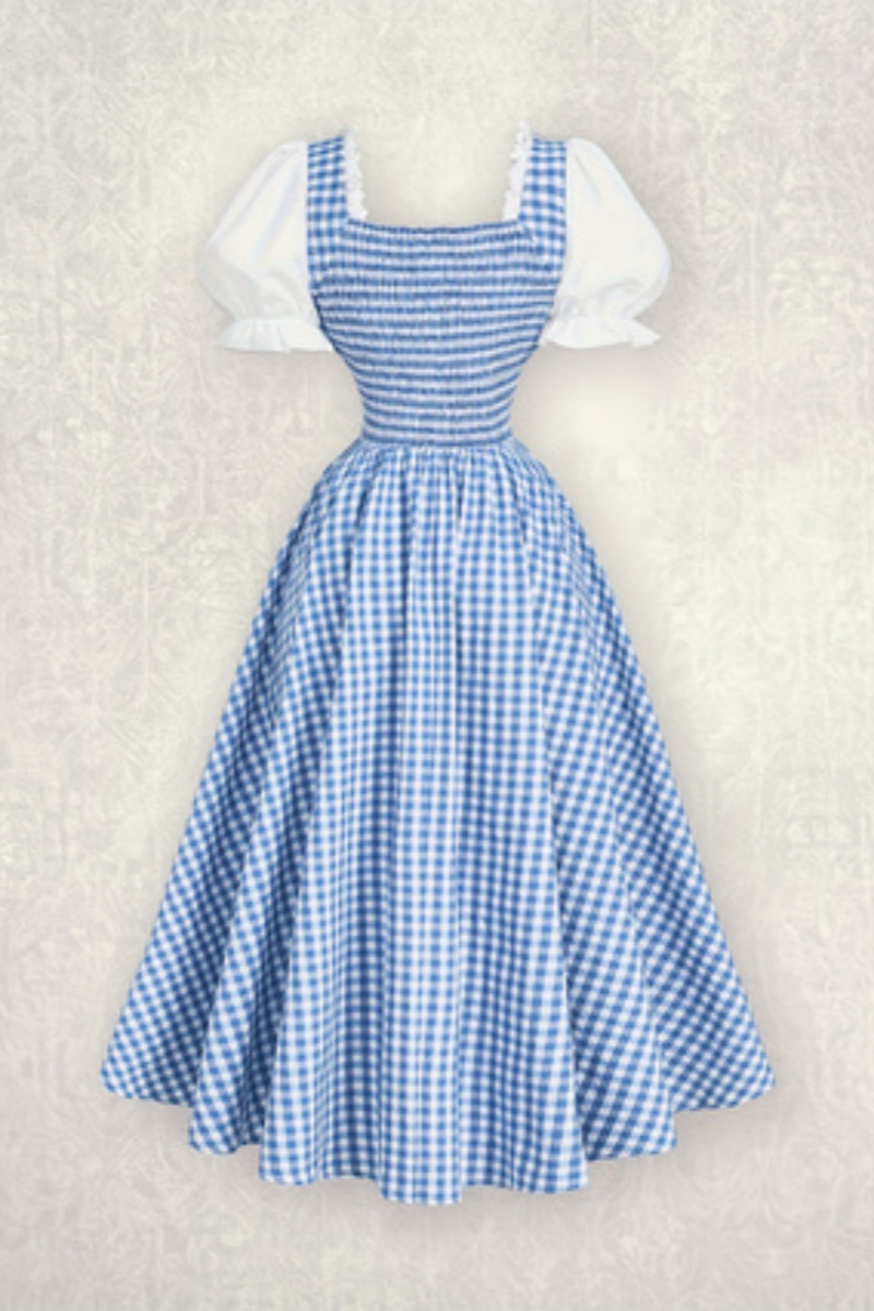 Sukienka damska w niebiesko-bi – French Vintage Floral Midi Dress recenzja i cena