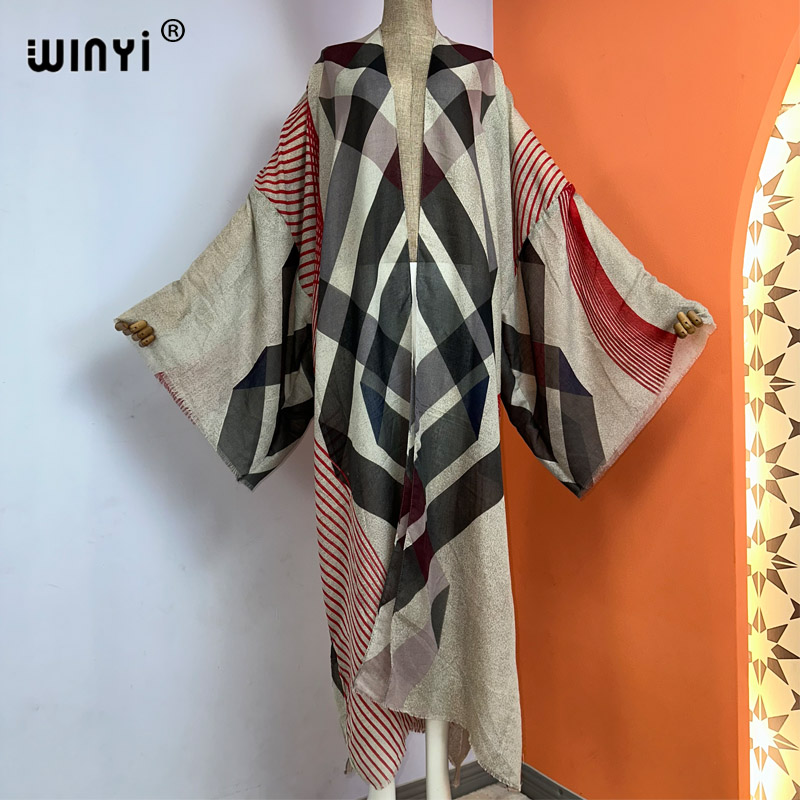 Kimono WINYI letnie kaftany z  – Boho Summer Beach Maxi Dress recenzja i cena